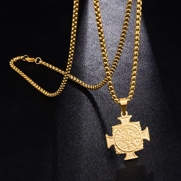 Stainless Steel Saint Benedict Necklace - Image 5