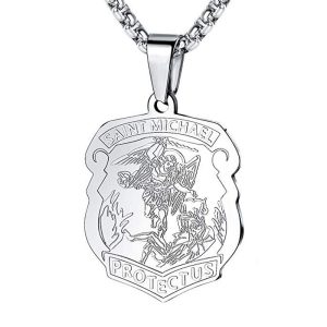 Archangel Saint Michael's Shield Church Pendant Necklace – Powerful Protection Symbol