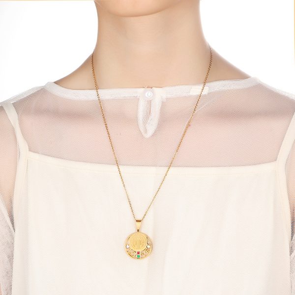 Stainless Steel Saint Benedict LOVE Pendant