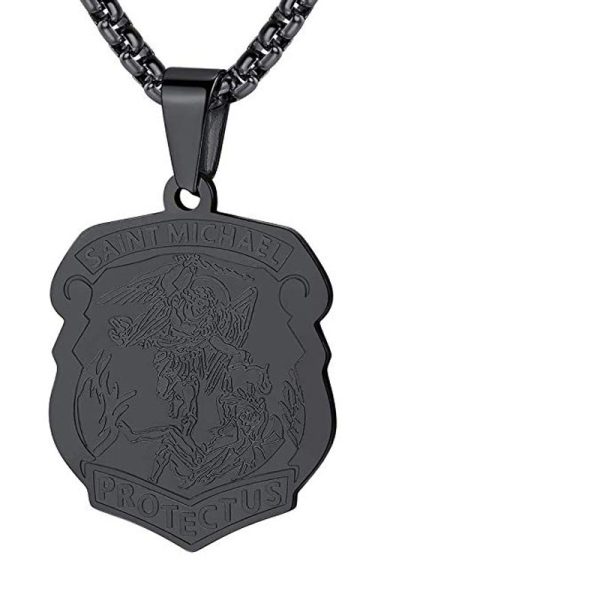 Archangel Saint Michael's Shield Church Pendant Necklace – Powerful Protection Symbol