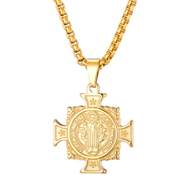 Stainless Steel Saint Benedict Necklace - Image 3
