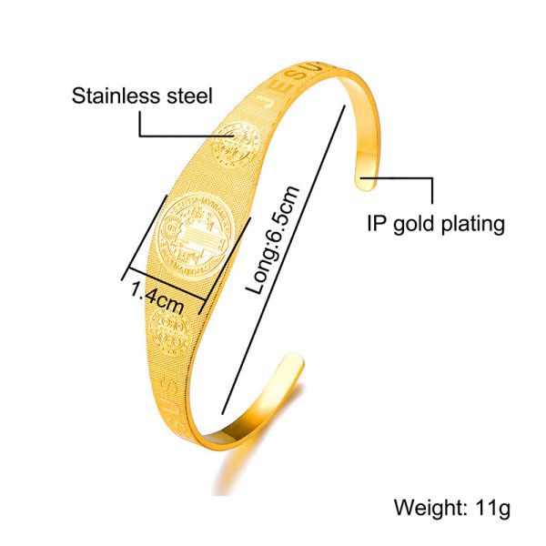 Stainless Steel Saint Benedict Bracelet