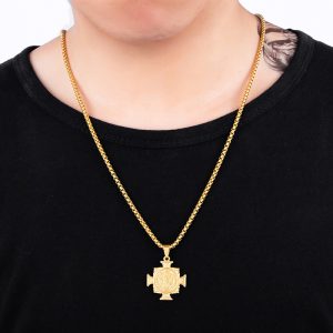 Stainless Steel Saint Benedict Necklace
