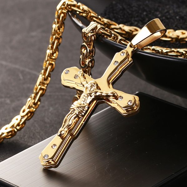 Jesus Golden Cross Pendant