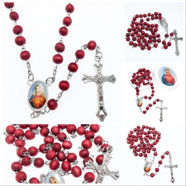 Handmade Catholic Crochet Rosary Necklace
