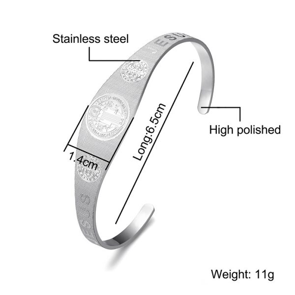 Stainless Steel Saint Benedict Bracelet