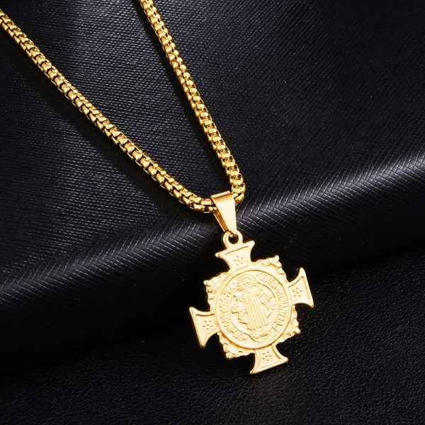 Stainless Steel Saint Benedict Necklace - Image 6