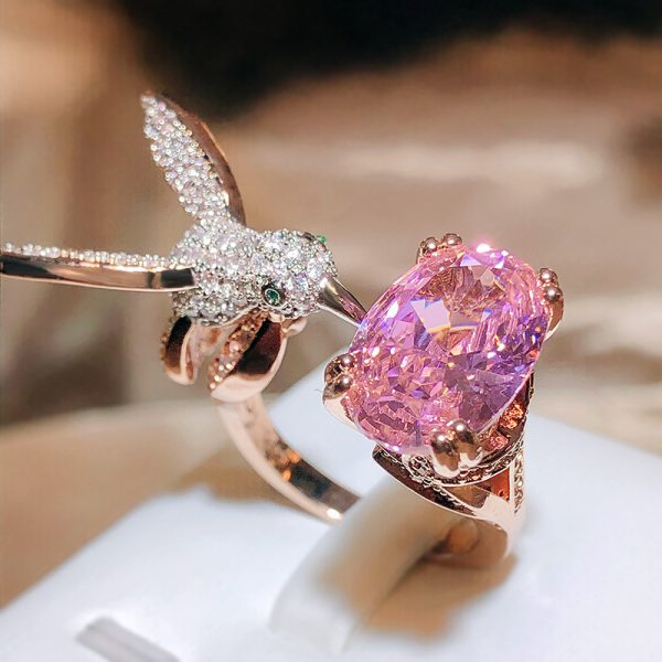 Women's Fashion Saint Mary's Hummingbird Ring – Elegant & Symbolic Jewelry